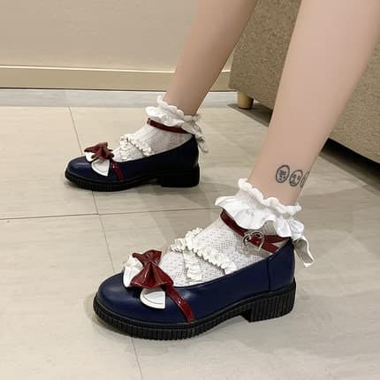 ロリータファッション 【クラシカルロリータ】クラシックフリルヒール 靴