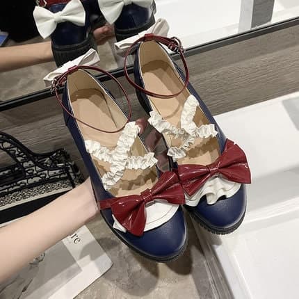 ロリータファッション 【クラシカルロリータ】クラシックフリルヒール 靴