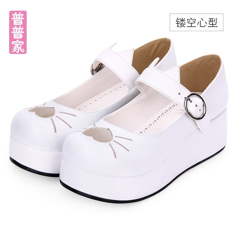 ロリータファッション【甘ロリータ】ガーリーキャットシューズ 靴
