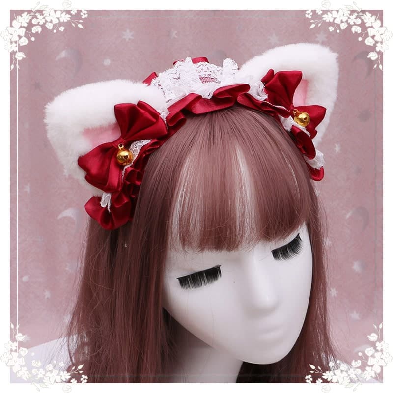 ロリータファッション【甘ロリータ】猫耳ヘッドドレス ロリータファッション