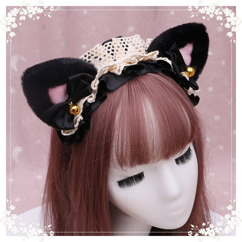ロリータファッション【甘ロリータ】猫耳ヘッドドレス ロリータファッション