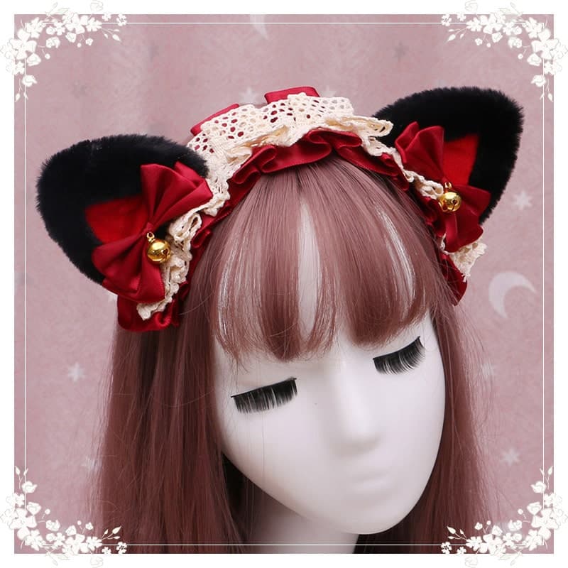 ロリータファッション【甘ロリータ】猫耳ヘッドドレス ロリータファッション