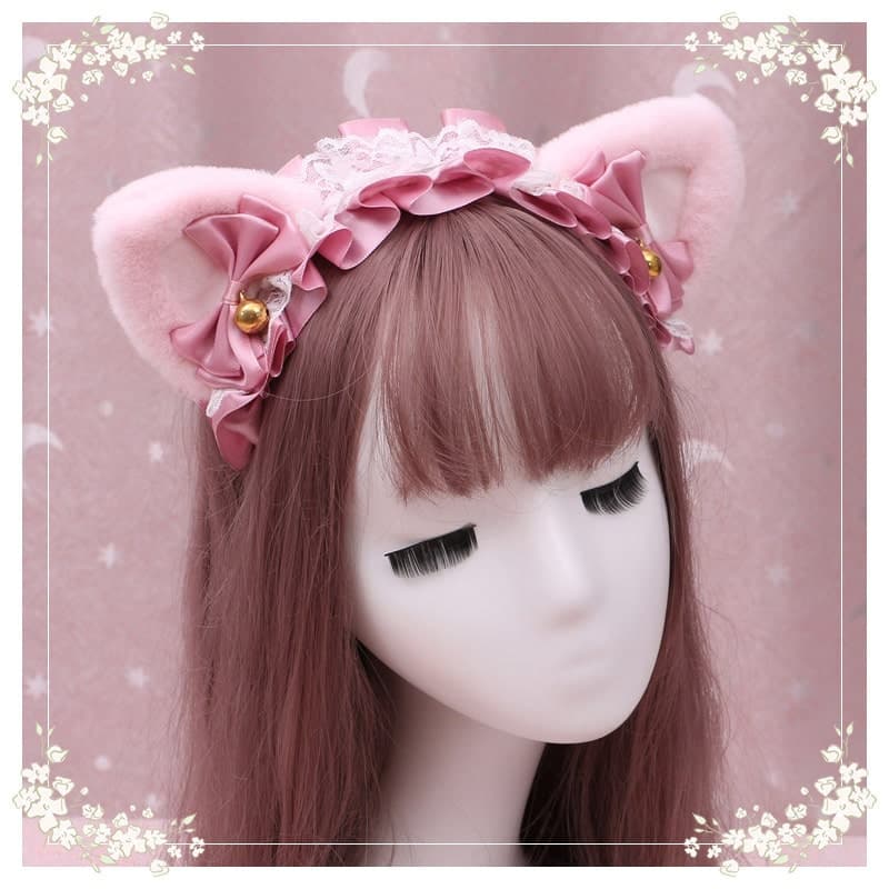ロリータファッション【甘ロリータ】猫耳ヘッドドレス ロリータファッション