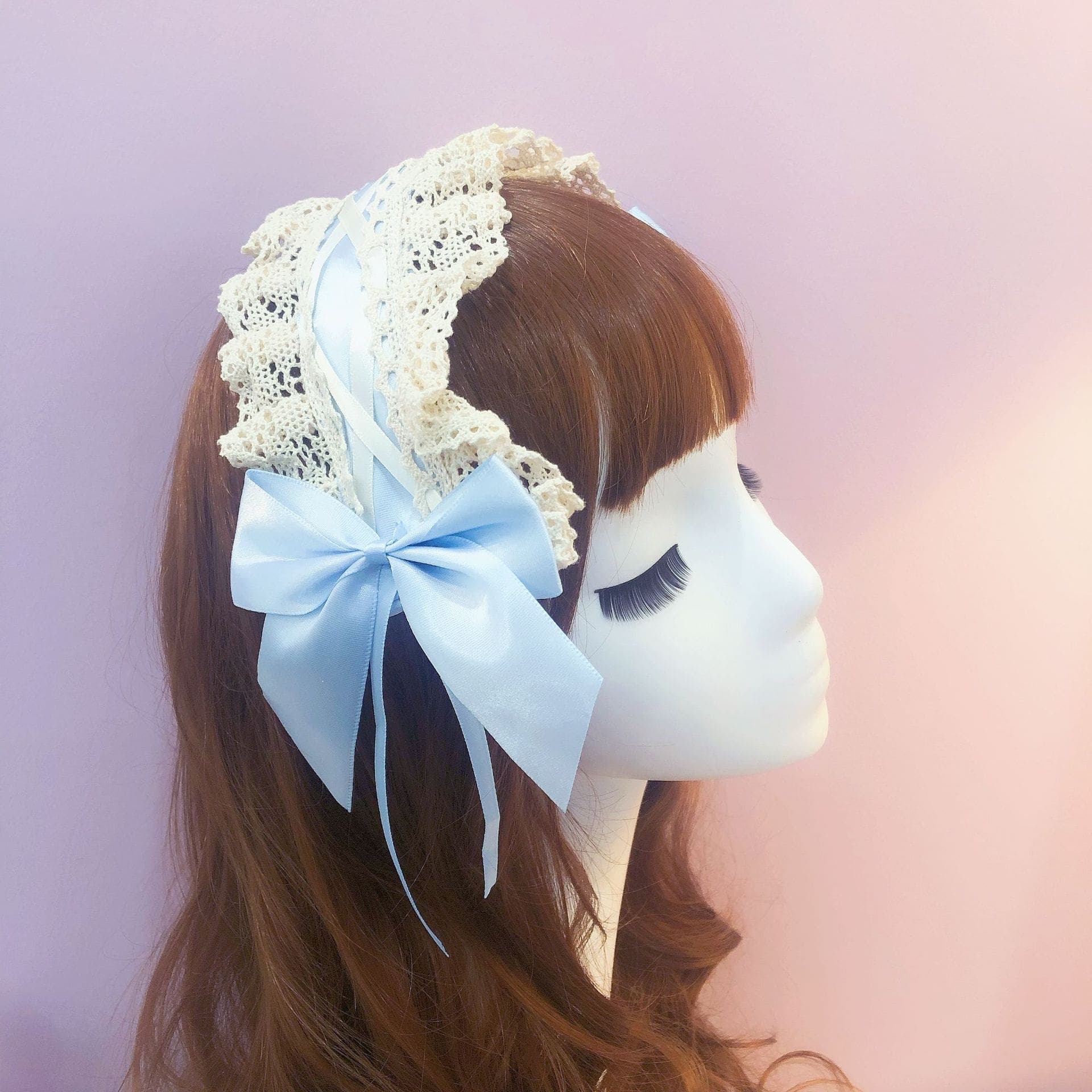 ロリータファッション【甘ロリータ】サイドリボンヘッドドレス