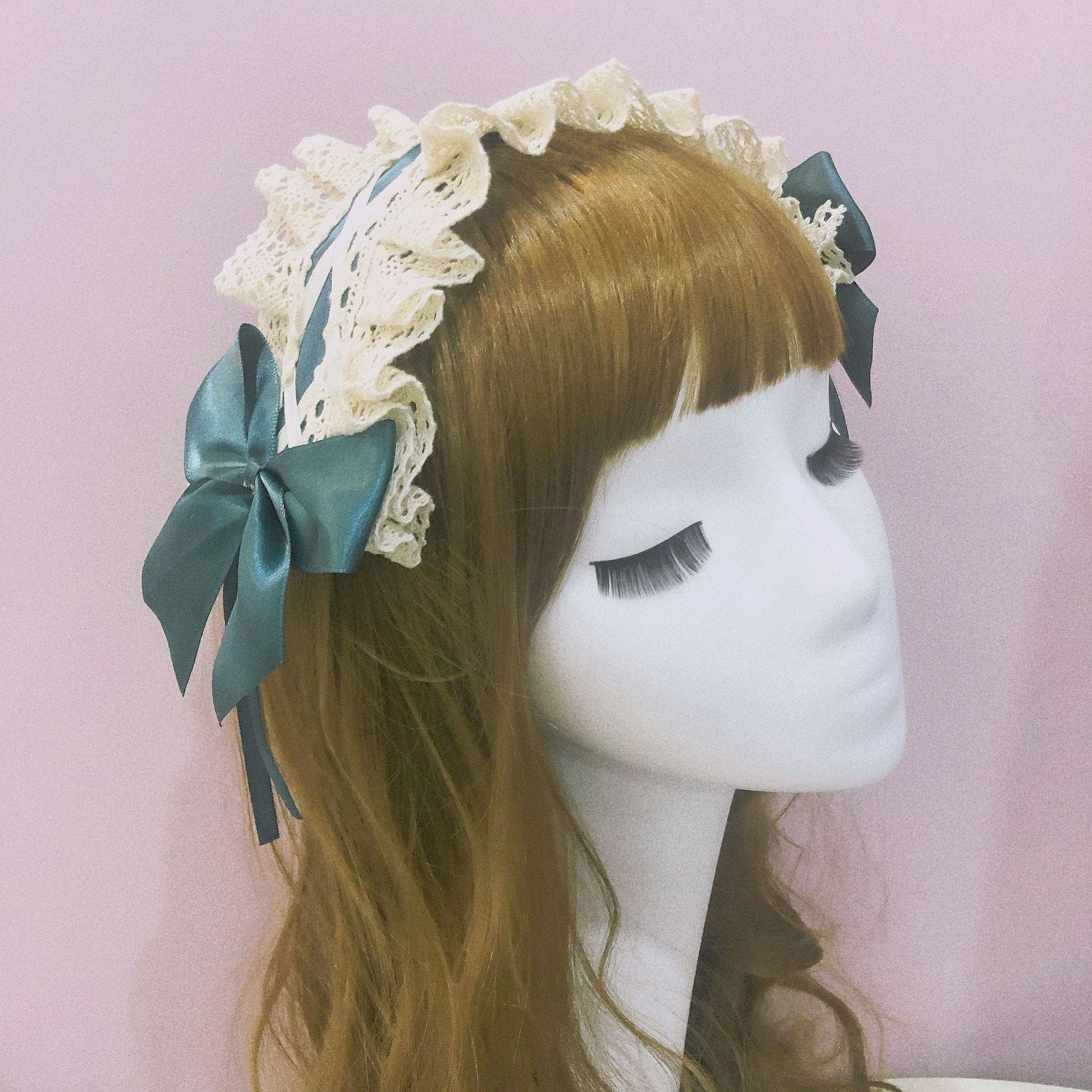 ロリータファッション【甘ロリータ】サイドリボンヘッドドレス