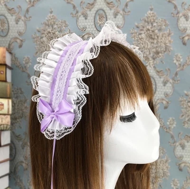 ロリータファッション 【クラシカルロリータ】レトロレースヘッドドレス