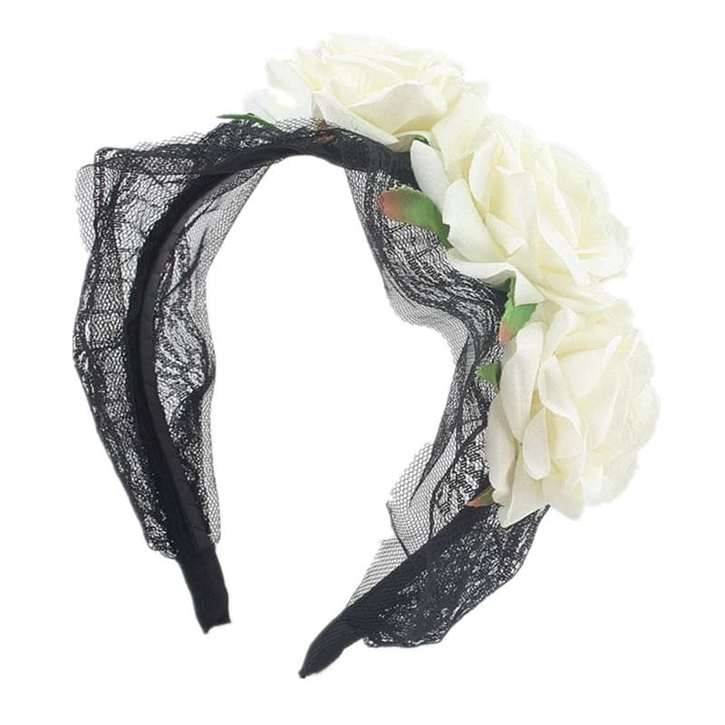 ロリータファッション 【クラシカルロリータ】ローズカチューシャ/ヘッドドレス