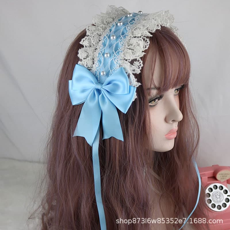 ロリータファッション【甘ロリータ】ビーズレースヘッドドレス