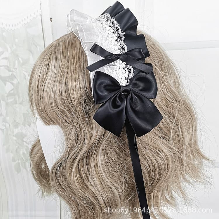 ロリータファッション【甘ロリータ】シルクリボンヘッドドレス ロリータファッション