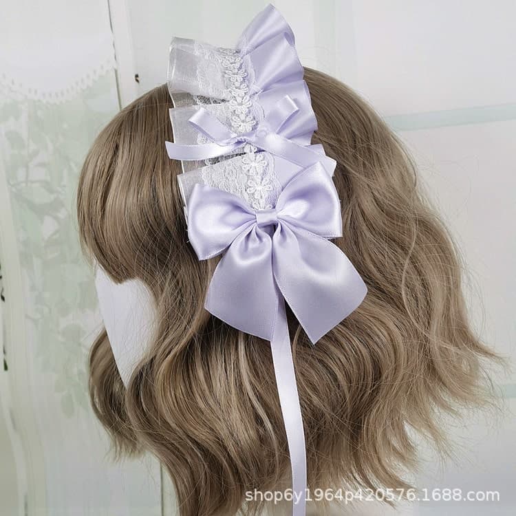 ロリータファッション【甘ロリータ】シルクリボンヘッドドレス ロリータファッション