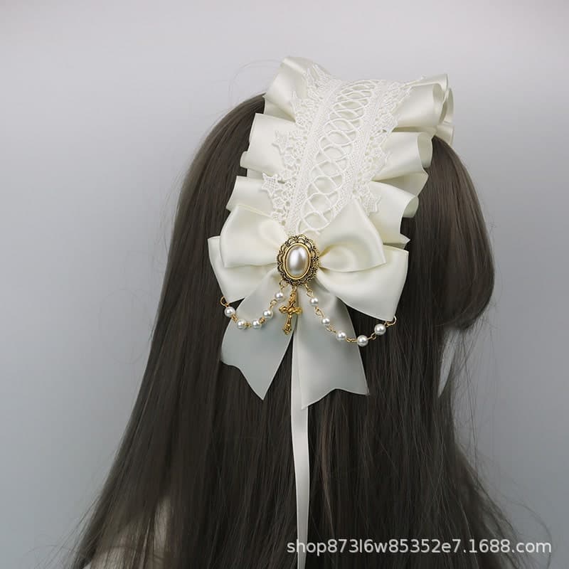 【ゴスロリ】クロスレースヘッドドレス ロリータファッション