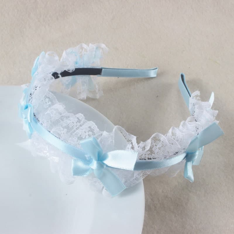 ロリータファッション【甘ロリータ】リボンレースカチューシャ/ヘッドドレス