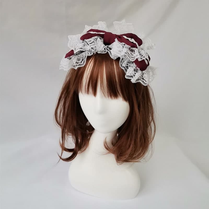 ロリータファッション【甘ロリータ】ビックリボンレースカチューシャ/ヘッドドレス ロリータファッション
