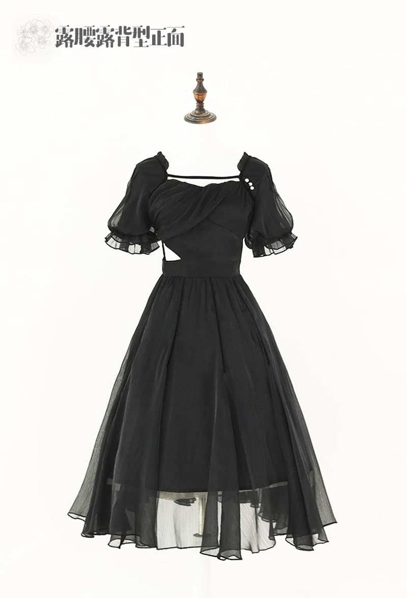 ロリータファッション【ゴスロリ】シンプルでセクシーなドレスロリータ服