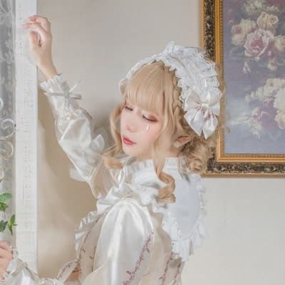 【甘ロリータ】ビンテージロリータボンネット ロリータファッション