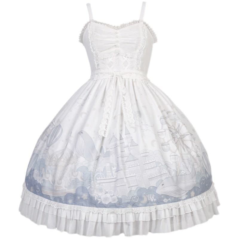 ロリータファッション 【クラシカルロリータ】雪姫風ワンピース