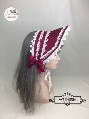 【甘ロリータ】ロリータフリルボンネット ロリータファッション