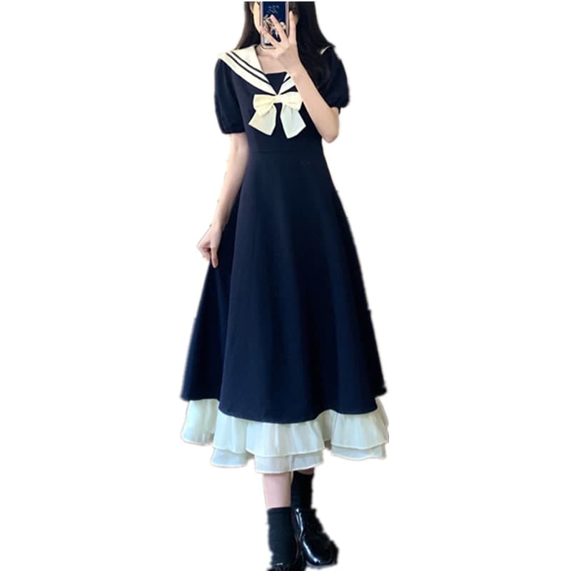 【クラシカルロリータ】学生風ロリータワンピース ロリータファッション