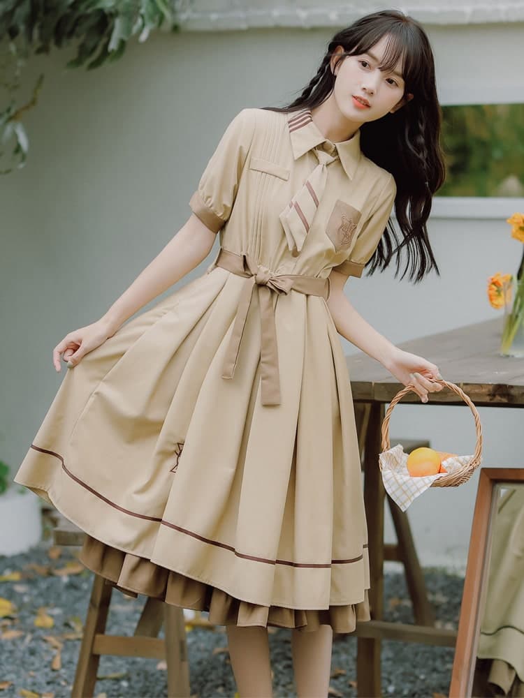 【クラシカルロリータ】学生風ロリータワンピース ロリータファッション