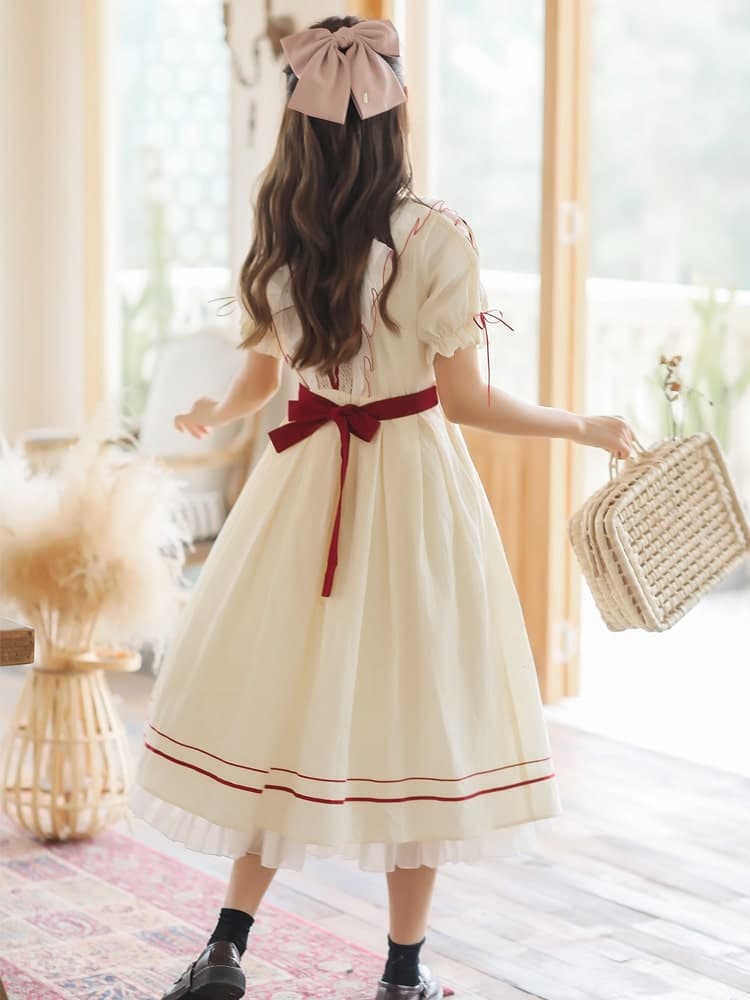 ロリータファッション 【クラシカルロリータ】ドレス風ロリータワンピース