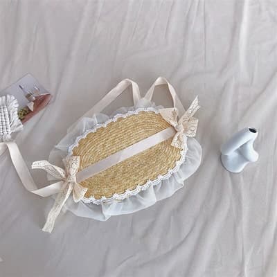 【甘ロリータ】ナチュラル麦わらボンネット ロリータファッション