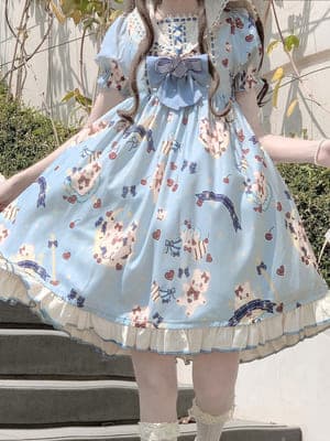 ロリータファッション【甘ロリータ】シンプルプリンセススカート ロリータファッション