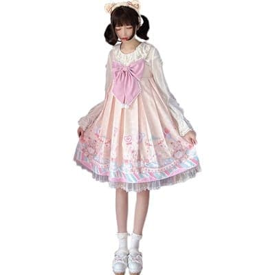ロリータファッション【甘ロリータ】春秋フレンチプリンセススカート ロリータファッション