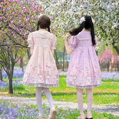 ロリータファッション【甘ロリータ】春秋フレンチプリンセススカート ロリータファッション