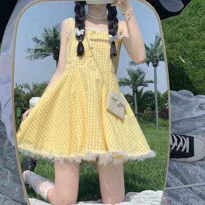 ロリータファッション【甘ロリータ】サスペンダードレス ロリータファッション