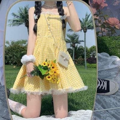 ロリータファッション【甘ロリータ】サスペンダードレス ロリータファッション