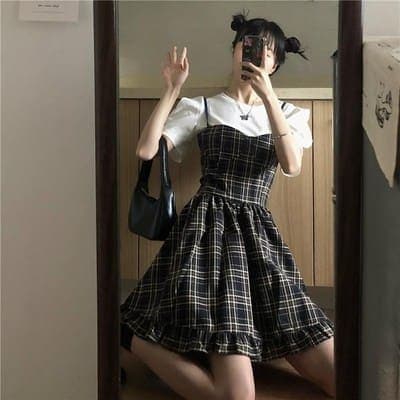 ロリータファッション【甘ロリータ】サスペンダードレス ロリータファッション