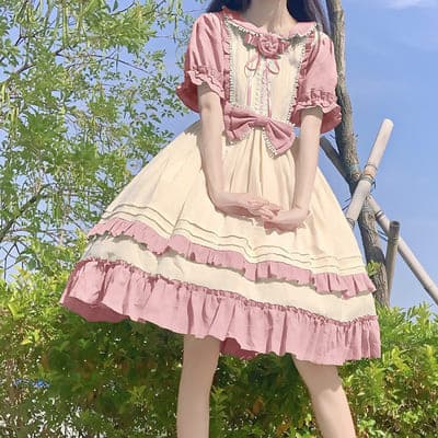 ロリータファッション【甘ロリータ】ヴェルサイユライトロードレス ロリータファッション