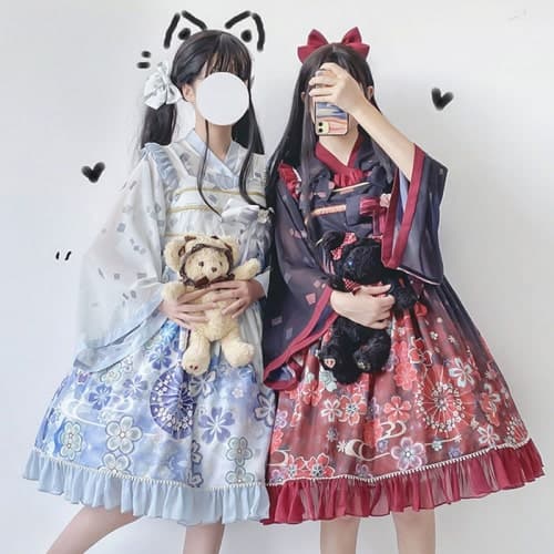 ロリータファッション【和風ロリータ】オリジナルデザインデイリーロリータ