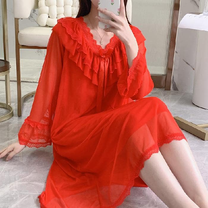 ロリータファッション【甘ロリータ】ルーズロリレースコットンワンピース ロリータファッション