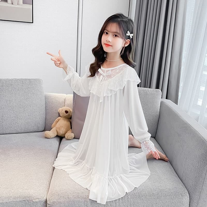 ロリータファッション【甘ロリータ】ルーズロリレースコットンワンピース ロリータファッション