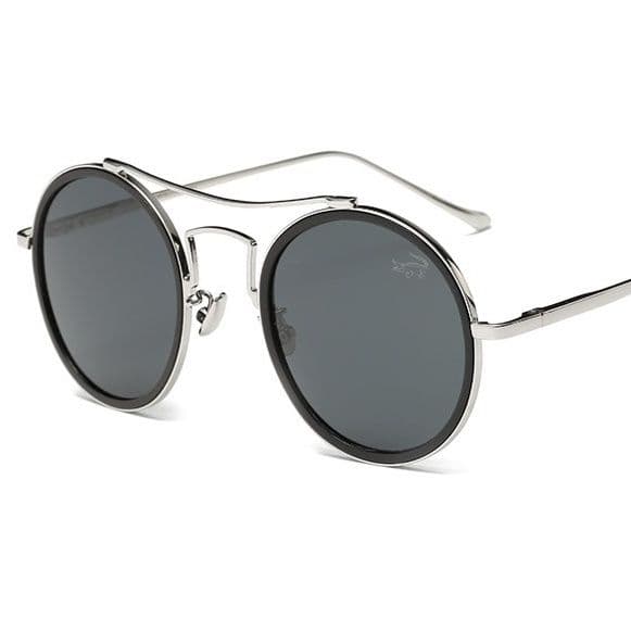 ロリータファッション 機械仕掛けの淑女の丸型二重縁眼鏡