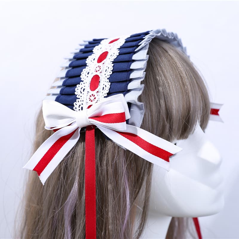 【甘ロリータ】チャイニーズネイビーロリータドレス