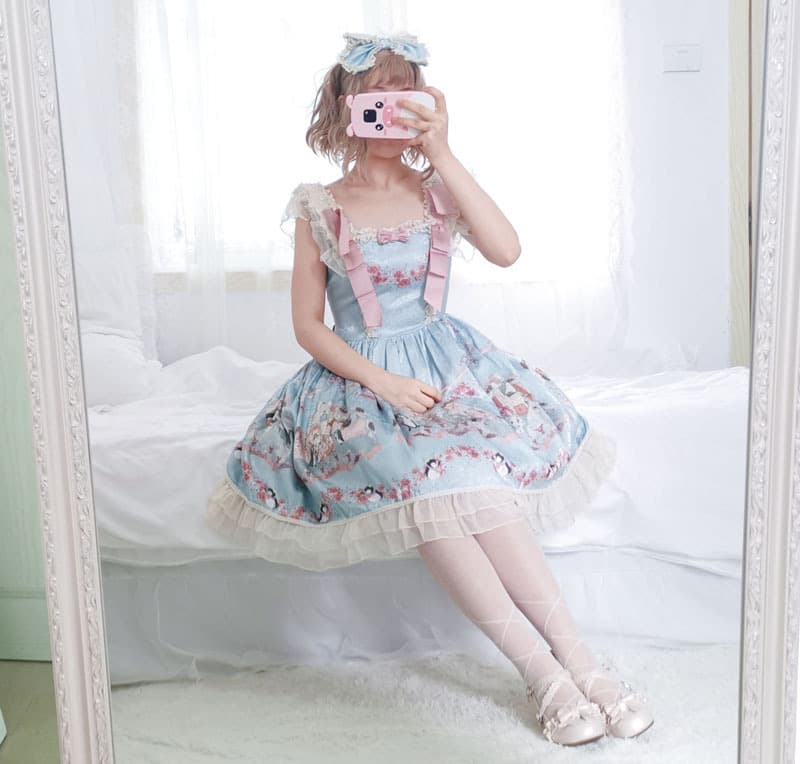 ロリータファッション【甘ロリータ】レトロスウィートドレス