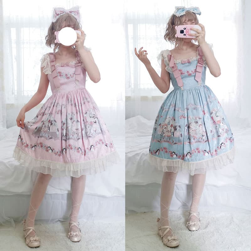 ロリータファッション【甘ロリータ】レトロスウィートドレス