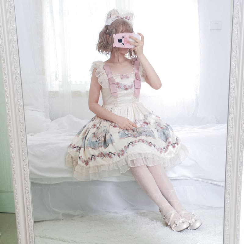 ロリータファッション【甘ロリータ】レトロスウィートドレス
