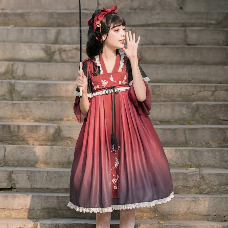 【甘ロリータ】チャイニーズエレメントロースカート