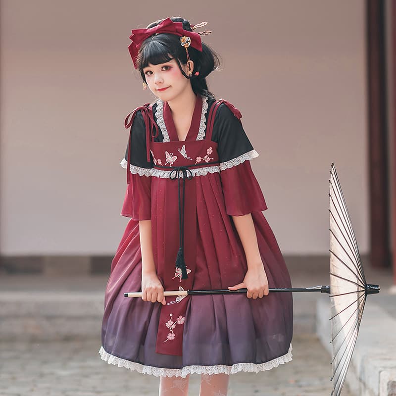 【甘ロリータ】チャイニーズエレメントロースカート