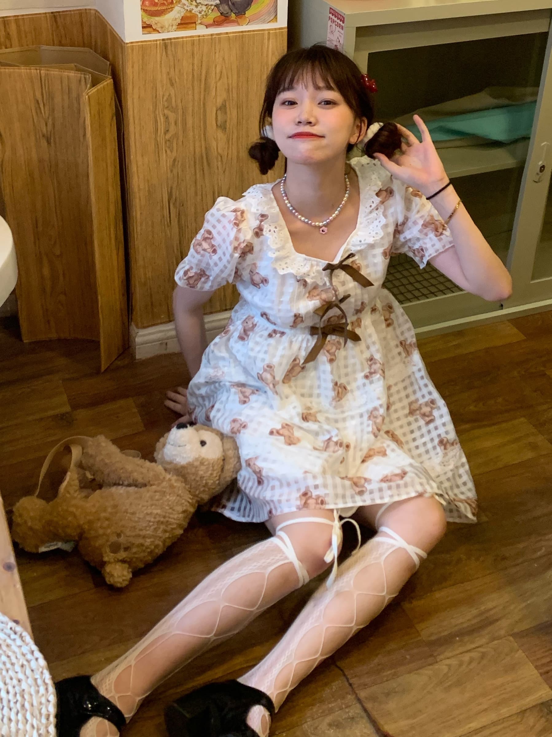 【甘ロリータ】ホワイト森ガールキャンディーロリータ