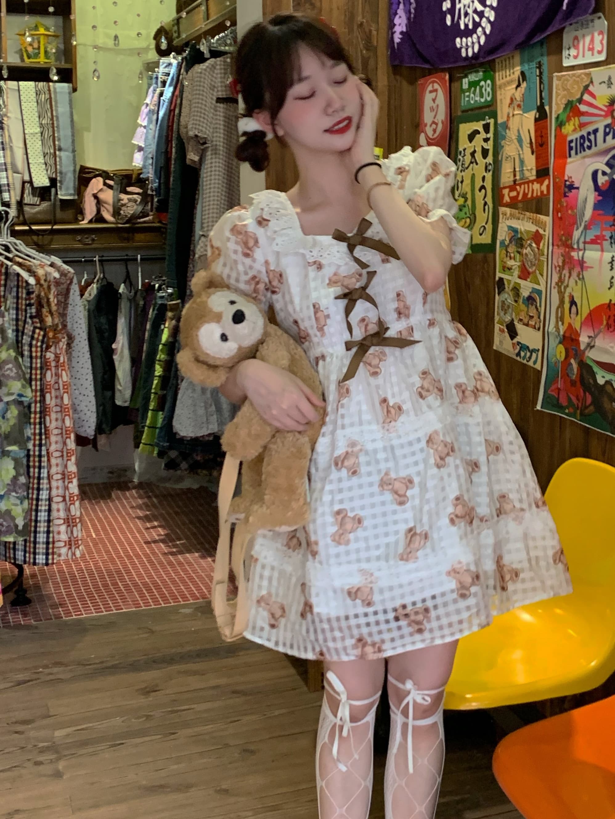 【甘ロリータ】ホワイト森ガールキャンディーロリータ