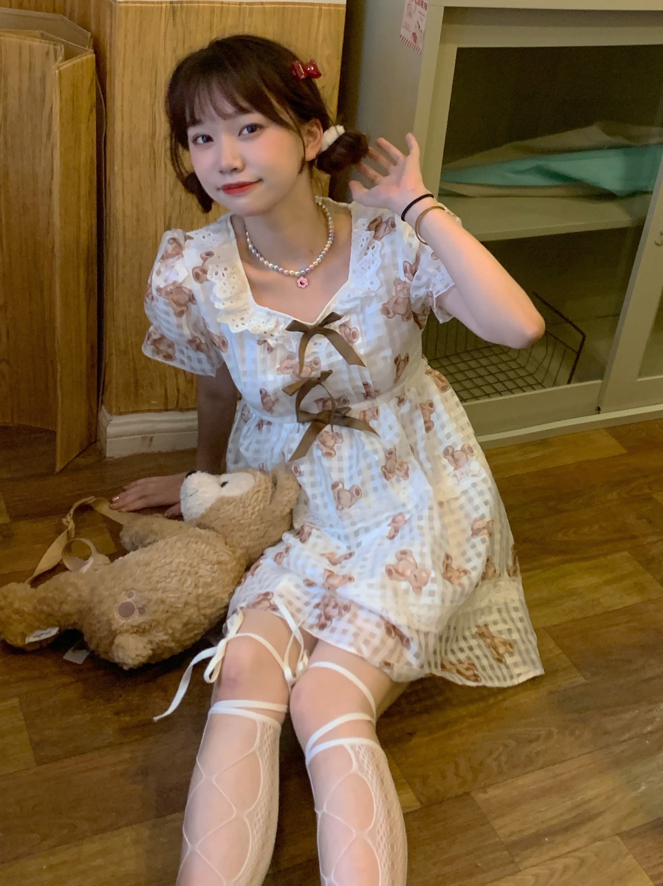 【甘ロリータ】ホワイト森ガールキャンディーロリータ