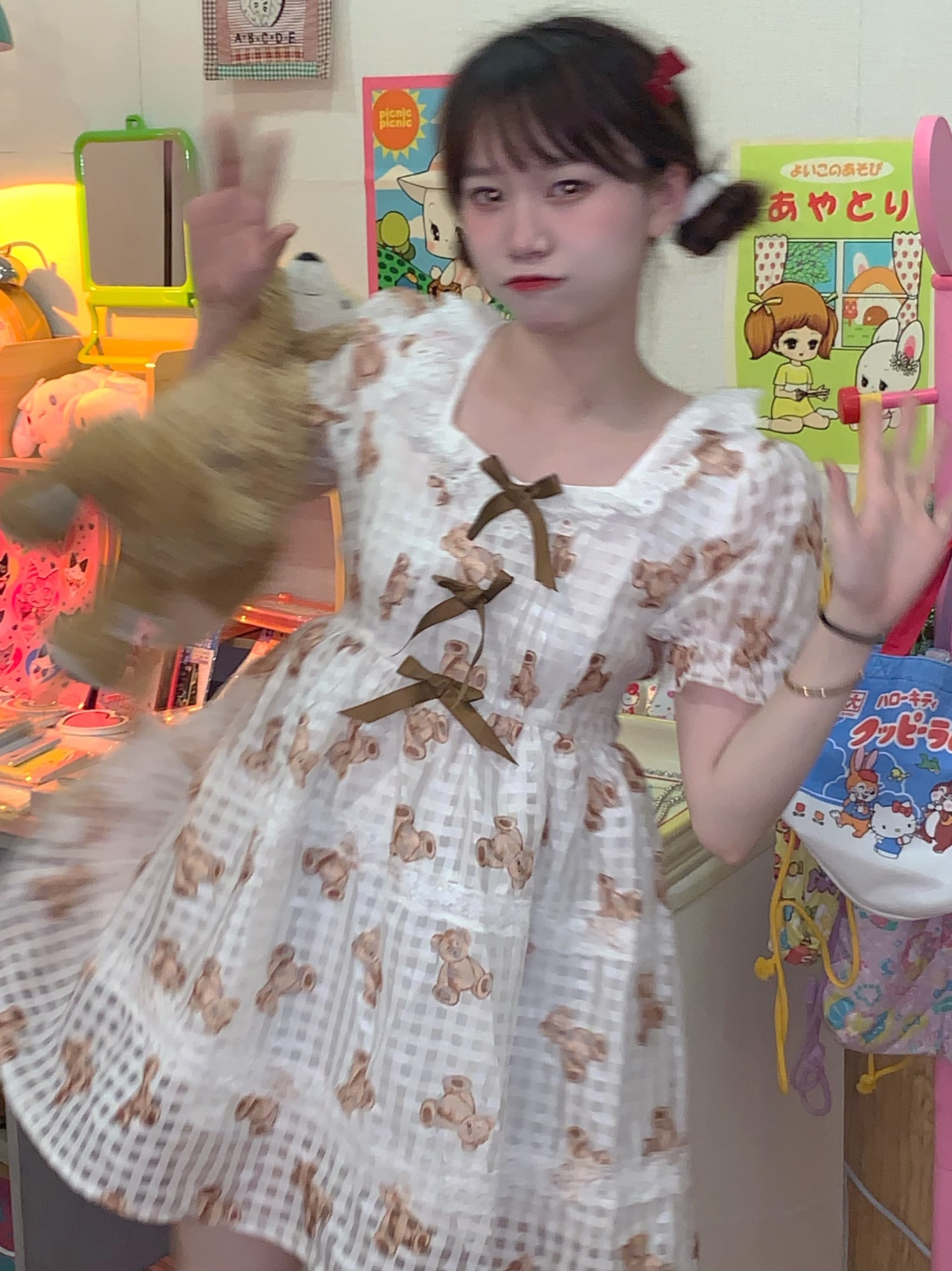 【甘ロリータ】ホワイト森ガールキャンディーロリータ