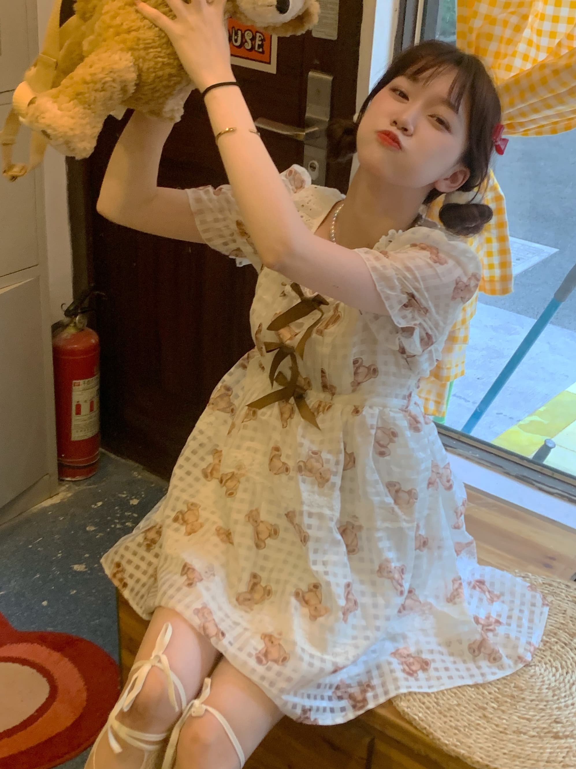 【甘ロリータ】ホワイト森ガールキャンディーロリータ