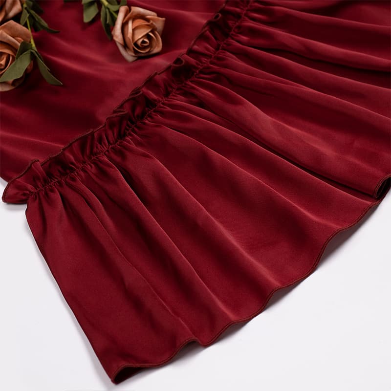 ロリータファッション 【クラシカルロリータ】オリジナルレッドエレガントドレスロリータ