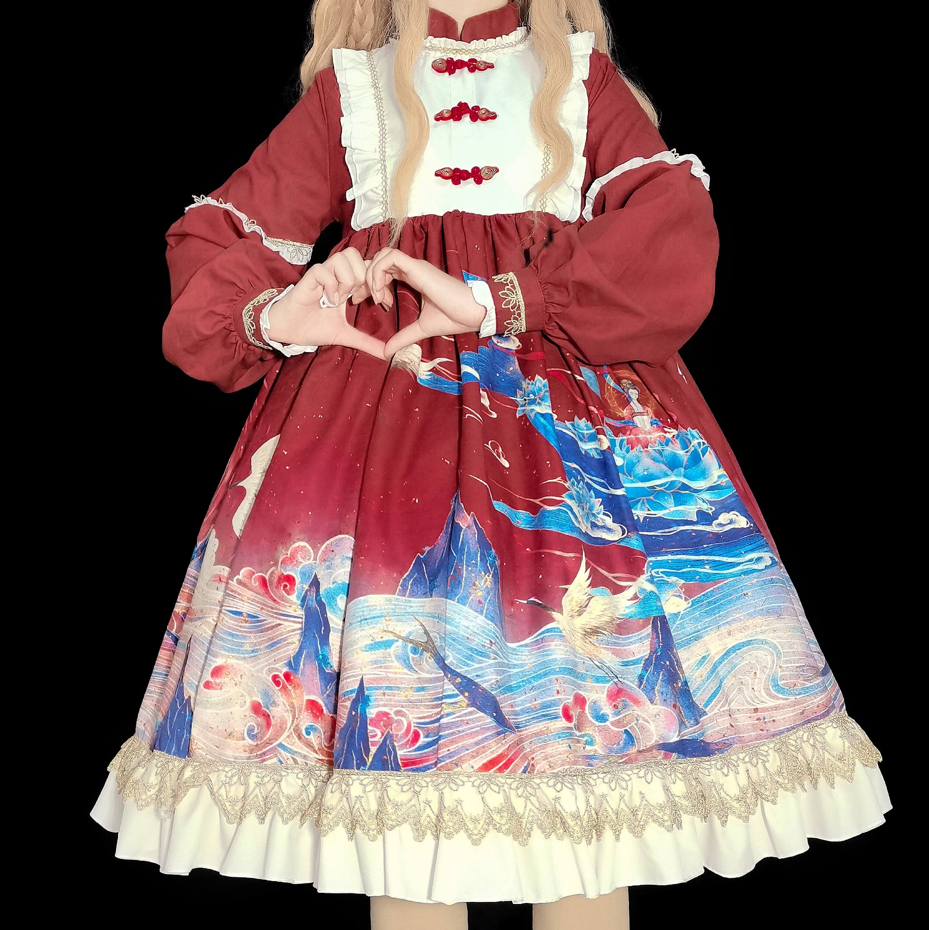 【中華ロリータ】オリジナル長袖プリンセスロリータ