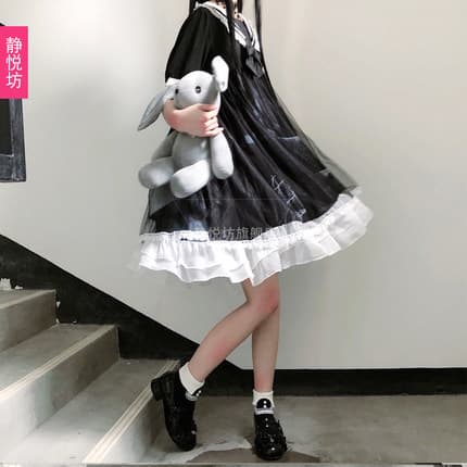 【ゴスロリ】ゴシックドレスライトロースカート